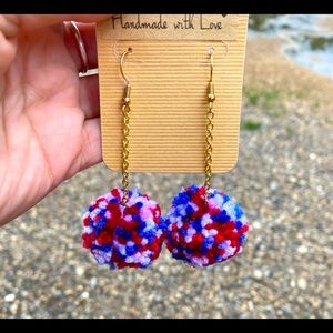 Handmade POM POM earrings